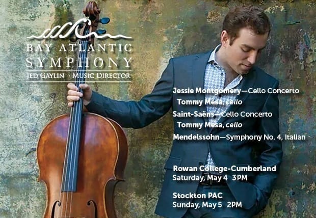 Cellist Tommy Mesa in Bay Atlantic’s Symphony’s Breaking Away!
